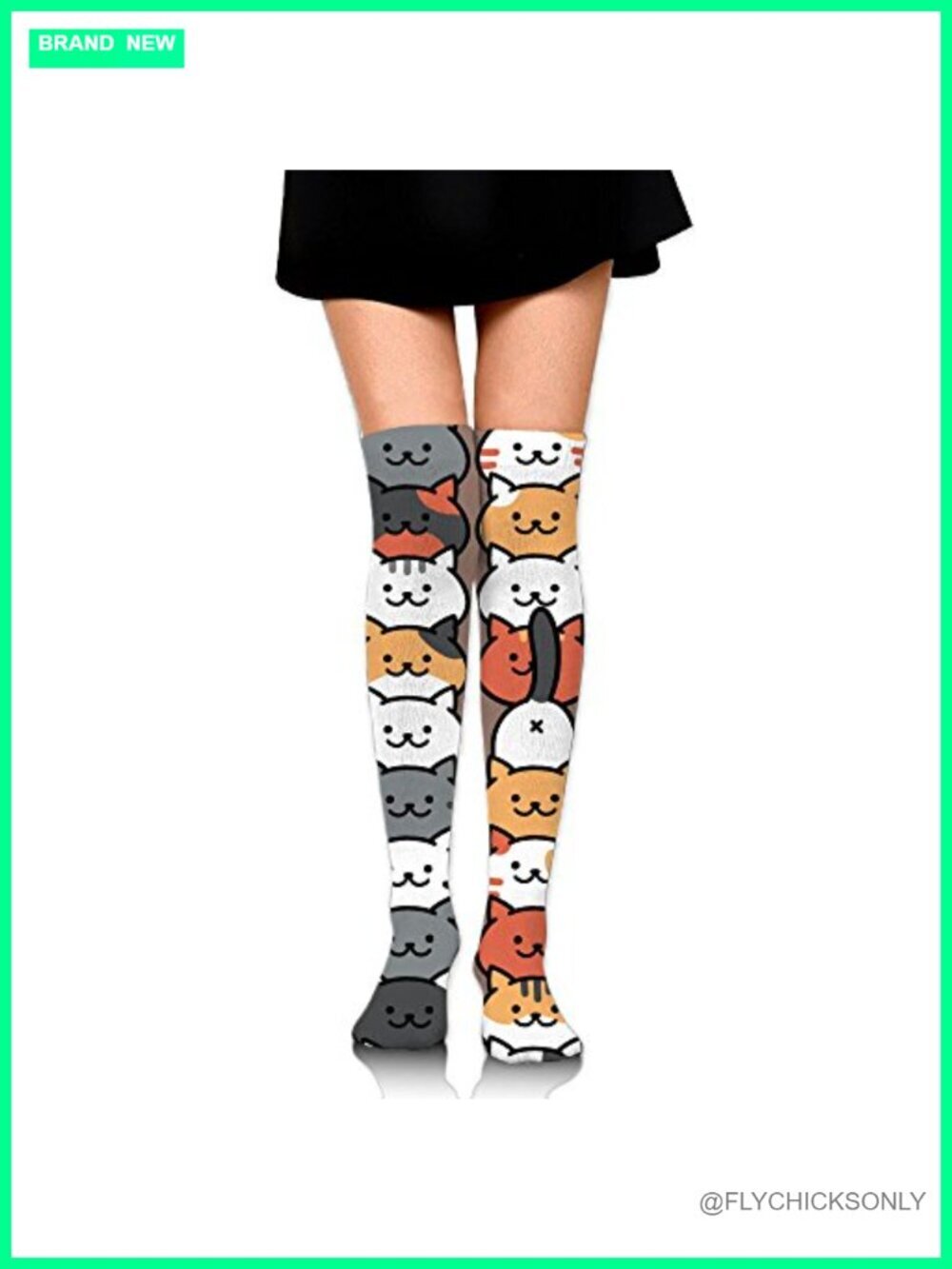 Knee High Socks Cat Athletic Over Thigh Long Stockings